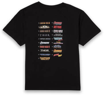 Marvel 10 Year Anniversary Line Up Men's T-Shirt - Black - 3XL Zwart