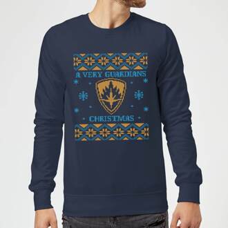 Marvel A Very Guardians Christmas Christmas Jumper - Navy - M - Navy blauw