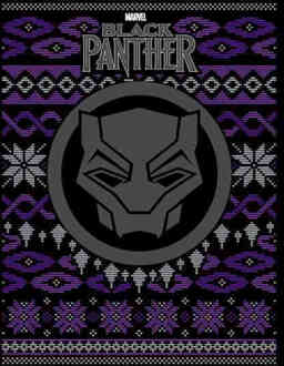 Marvel Avengers Black Panther kerst T-shirt - Zwart - 4XL