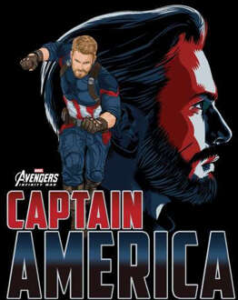 Marvel Avengers Captain America T-shirt - Zwart - 3XL