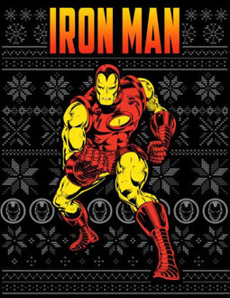 Marvel Avengers Classic Iron Man Dames kerst T-shirt - Zwart - L - Zwart