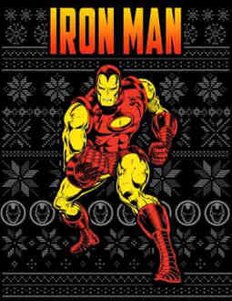 Marvel Avengers Classic Iron Man kerst T-shirt - Zwart - 4XL