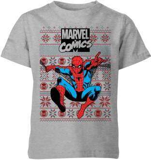 Marvel Avengers Classic Spider-Man Kinder T-Shirt - Grijs - 110/116 (5-6 jaar)