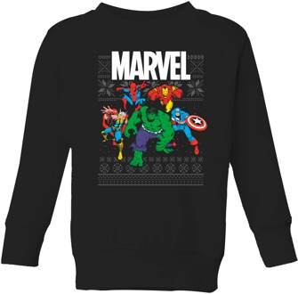 Marvel Avengers Group Kindertrui - Zwart - 134/140 (9-10 jaar) - L