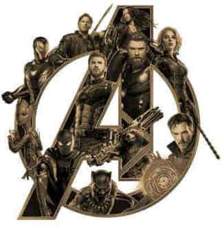 Marvel Avengers Infinity War Avengers Logo T-shirt - Wit - 5XL