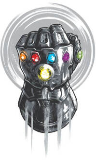 Marvel Avengers Infinity War Thanos Infinite Power Fist Dames T-shirt - Wit - L