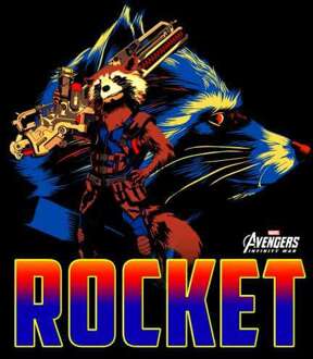 Marvel Avengers Rocket T-shirt - Zwart - 3XL