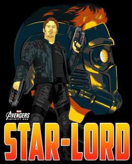 Marvel Avengers Star-Lord T-shirt - Zwart - 3XL