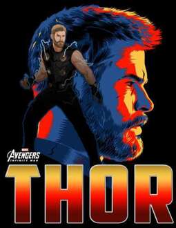Marvel Avengers Thor T-shirt - Zwart - 4XL