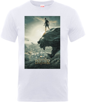 Marvel Black Panther Poster T-shirt - Wit - XXL - Wit
