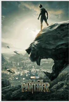Marvel Black Panther Poster Trui - Grijs - L - Grijs