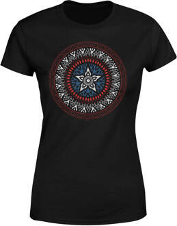 Marvel Captain America Oriental Shield dames t-shirt - Zwart - 3XL