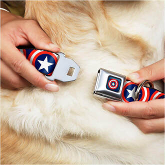 Marvel Captain America Shield Dog Collar (Various Sizes) - S/13-18 Inches