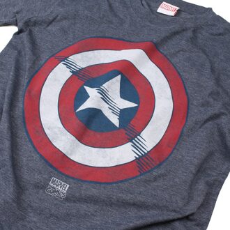 Marvel Captain America Shield Heren T-Shirt - Heat - XXL Blauw