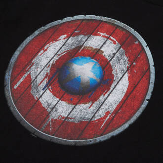Marvel Captain America Wooden Shield t-shirt - Zwart - XXL