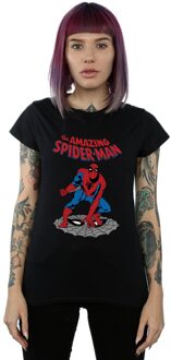 Marvel Dames/Dames The Amazing Spider-Man Katoenen T-Shirt (Zwart) - maat L