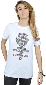 Marvel Dames/Dames Winter Soldaat Trigger Words Katoenen Vriendje T-shirt (Wit) - M