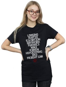 Marvel Dames/Dames Winter Soldaat Trigger Words Katoenen Vriendje T-shirt (Zwart) - L