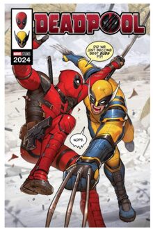 Marvel Deadpool Comic Book Cover Unisex T-Shirt - White - L Wit