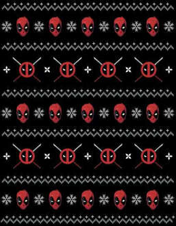 Marvel Deadpool Faces dames kersttrui - Zwart - XL