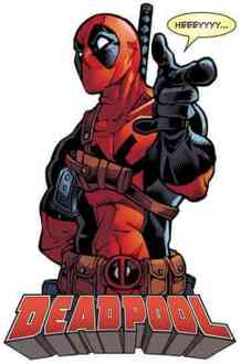 Marvel Deadpool Hey You T-shirt - Wit - 5XL