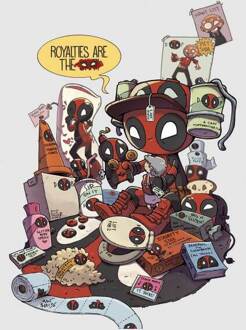 Marvel Deadpool Merchandise Royalties Dames T-shirt - Grijs - M - Grijs