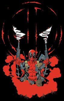 Marvel Deadpool Smoking Unisex T-Shirt - Black - S Zwart