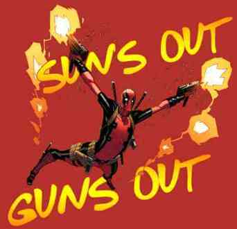 Marvel Deadpool Suns Out Guns Out T-shirt - Rood - L