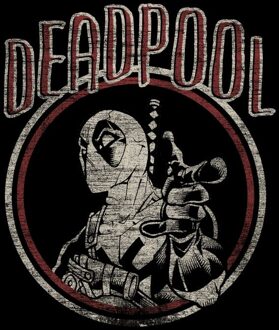 Marvel Deadpool Vintage Circle T-shirt - Zwart - 4XL