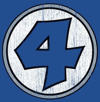 Marvel Fantastic Four Distressed Retro Logo Unisex T-Shirt - Blue - S Blauw