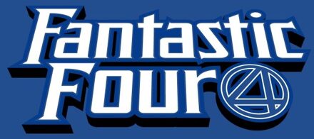 Marvel Fantastic Four Modern Comic Logo Unisex T-Shirt - Blue - XL Blauw