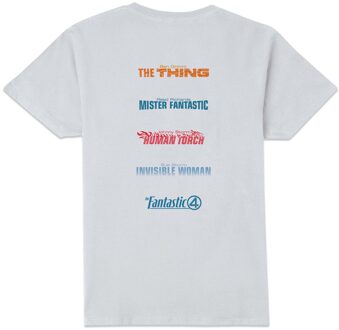 Marvel Fantastic Four Team Roll Call Unisex T-Shirt - White - XXL Wit