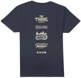 Marvel Fantastic Four Team Roster Unisex T-Shirt - Navy - L Blauw