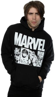 Marvel Heren Comics Action Tegels Hoodie (Zwart)