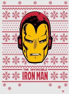 Marvel Iron Man Face dames Christmas t-shirt - Grijs - L - Grijs