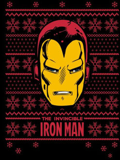 Marvel Iron Man Face dames Christmas t-shirt - Zwart - 3XL - Zwart