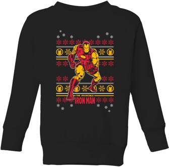 Marvel Iron Man kinder Christmas trui - Zwart - 122/128 (7-8 jaar)