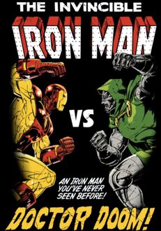 Marvel Iron Man Vs. Doom Unisex T-Shirt - Black - 5XL Zwart