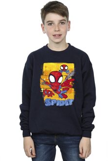 Marvel Jongens Spidey En Zijn Verbazingwekkende Vrienden Vliegend Sweatshirt (Marineblauw) Navy