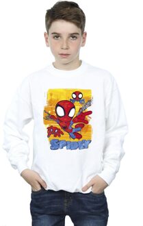 Marvel Jongens Spidey En Zijn Verbazingwekkende Vrienden Vliegend Sweatshirt (Wit)
