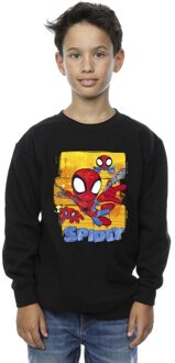 Marvel Jongens Spidey En Zijn Verbazingwekkende Vrienden Vliegend Sweatshirt (Zwart)