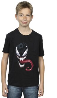 Marvel Jongens Venom Gezicht T-Shirt (Zwart) - maat 9-11J / 128cm-146cm