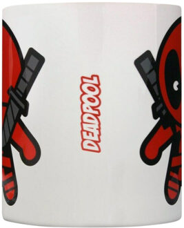 Marvel Kawaii Deadpool mok (Wit/rood)