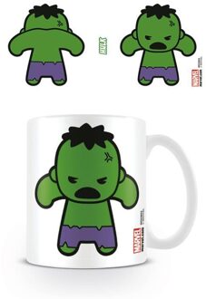 Marvel Kawaii Hulk Mok (Wit/Groen) - One Size
