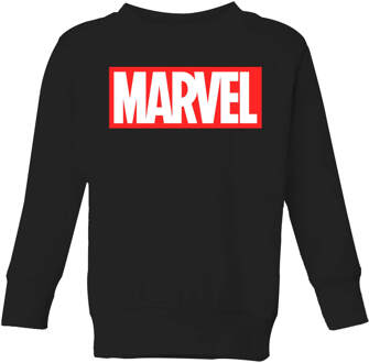 Marvel Logo Kids' Sweatshirt - Black - 110/116 (5-6 jaar) - Zwart