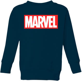 Marvel Logo Kids' Sweatshirt - Navy - 110/116 (5-6 jaar) - Navy blauw