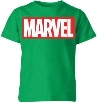 Marvel Logo Kids' T-Shirt - Green - 110/116 (5-6 jaar) - Groen - S