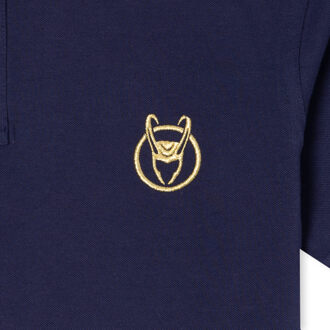 Marvel Loki Logo Unisex Polo - Navy - M - Navy blauw