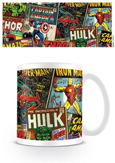 Marvel Retro Strip Cover Mok (Veelkleurig) Groen