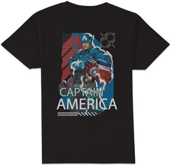 Marvel Rivals Captain America Unisex T-Shirt - Black - 3XL Zwart